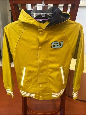 Sean John Mustard Yellow Hooded Kids' Bomber Jacket